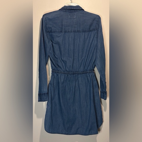 Abercrombie & Fitch- Chambray Utility Full Button Up Belted Dress- Size L TALL - Picture 3 of 8